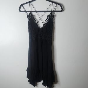 FREE PEOPLE FP One Adella Slip. Black Size see measurements
